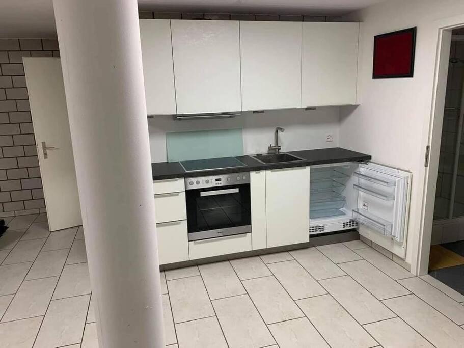 Basel - 5 Mins Away - Modern Basement Studio With Kitchen 35M2 In Мутенц Екстериор снимка
