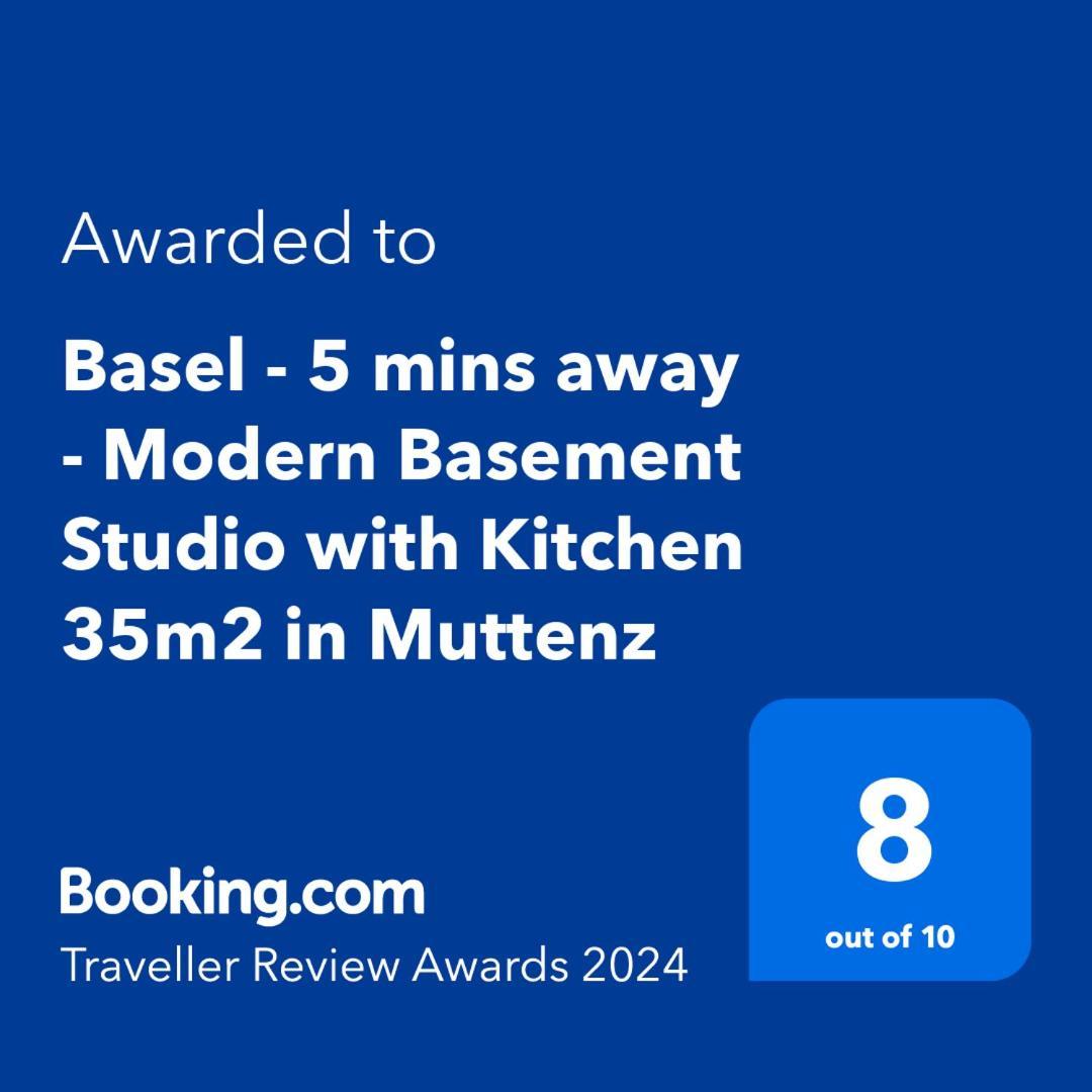 Basel - 5 Mins Away - Modern Basement Studio With Kitchen 35M2 In Мутенц Екстериор снимка