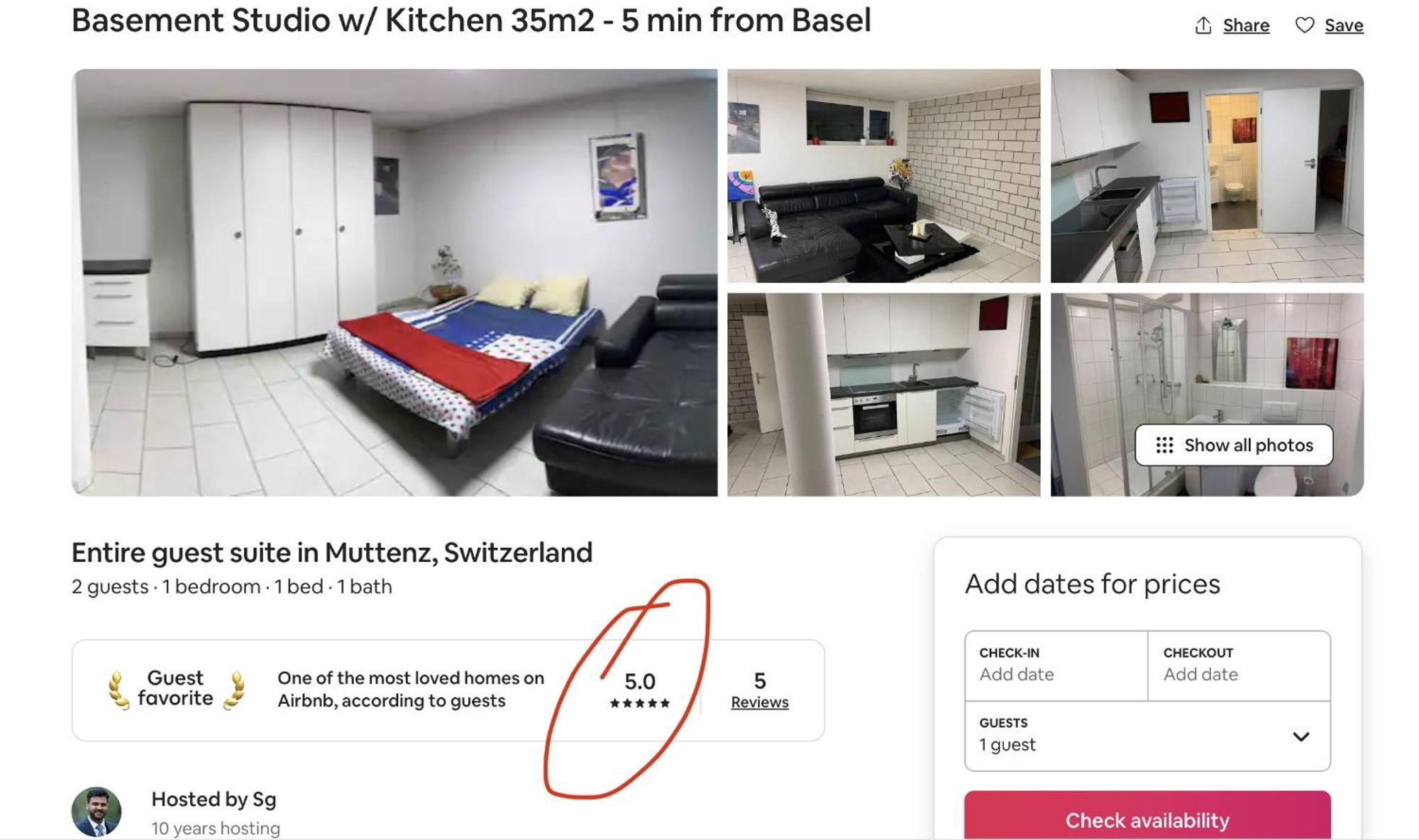 Basel - 5 Mins Away - Modern Basement Studio With Kitchen 35M2 In Мутенц Екстериор снимка
